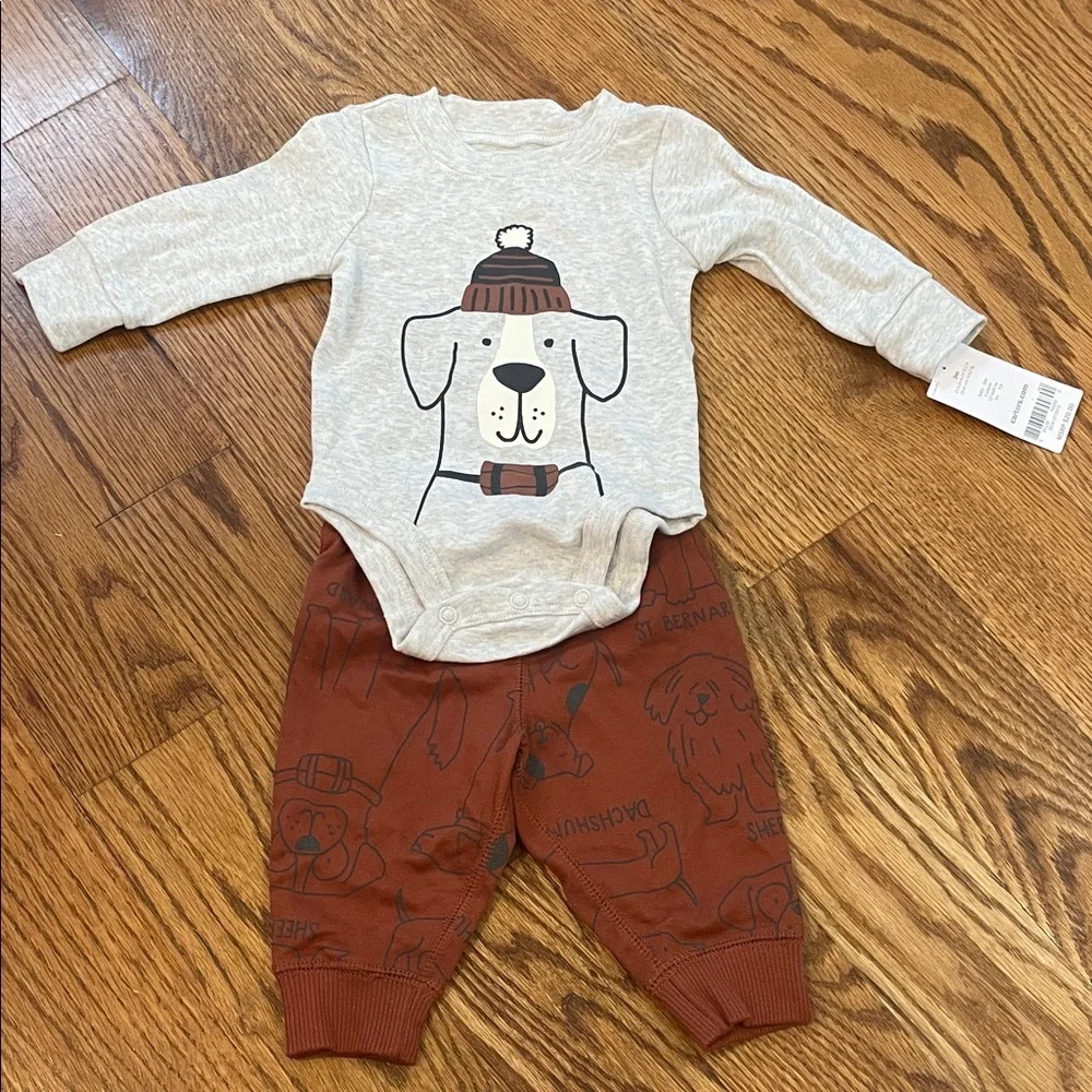 Carter’s Matching Set. Includes Shirt and Pants. Size 3 Months. New With Tags.